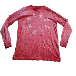 PINK Victoria's Secret Women's Distressed Long-Sleeve Oversized Tshirt XS G26
